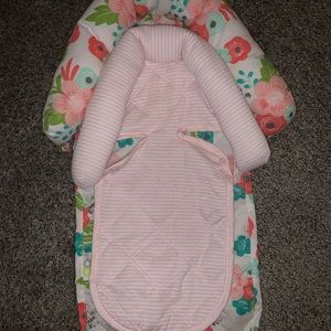 Floral Duo infant car seat head support